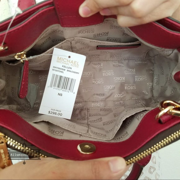 Michael Kors Kellen Xs satchel handbag cherry NWT - Picture 5 of 7